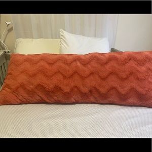 Comfy pillow with tags